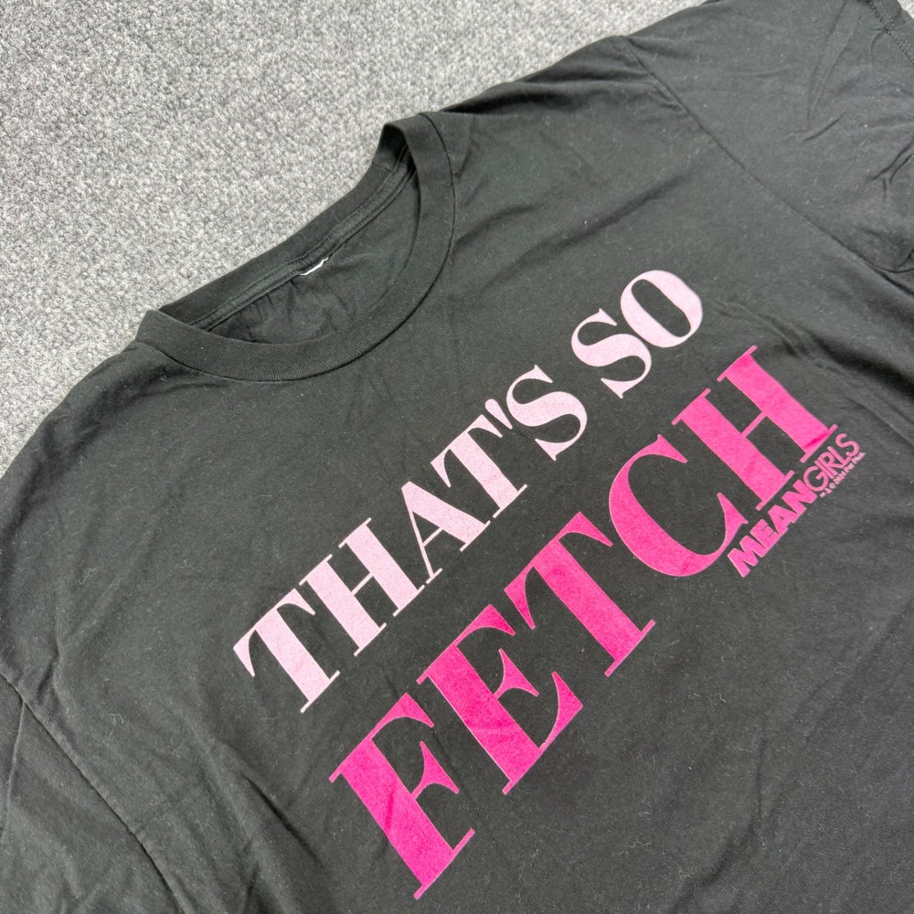 Mean Girls T-Shirt Large Black Thats So Fetch Graphic Movie Tee Womens